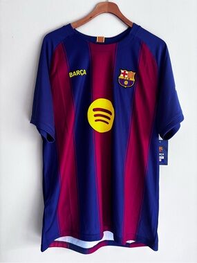 NWT FC Barcelona Lamine Yamal #10 2025-2026 1st Kit Soccer Jersey Mens Size L